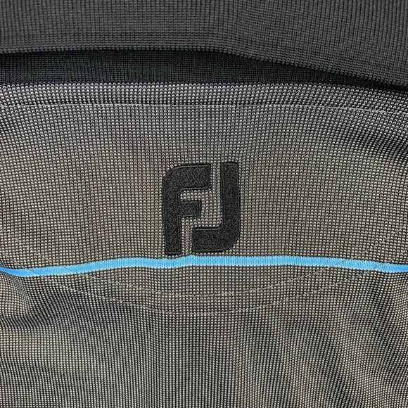 FootJoy Gray and Blue Striped Polo Shirt - Picture 9 of 9